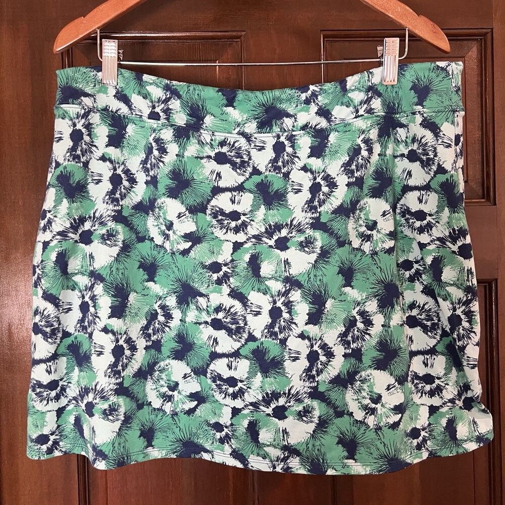 Tranquility by Colorado Clothing Skort Green Blue Floral XXL
